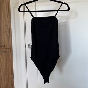 Topshop Black Square Neck Bodysuit